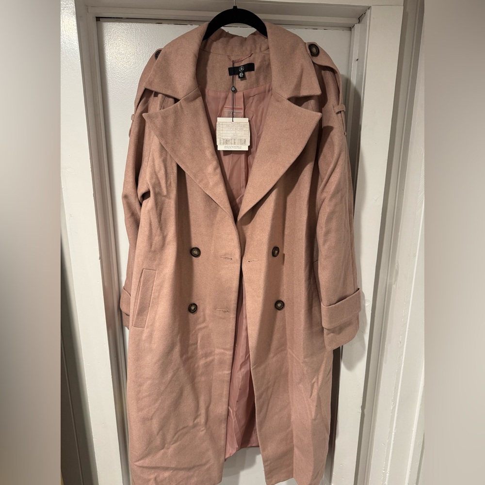 Women's Pink Trench Coat